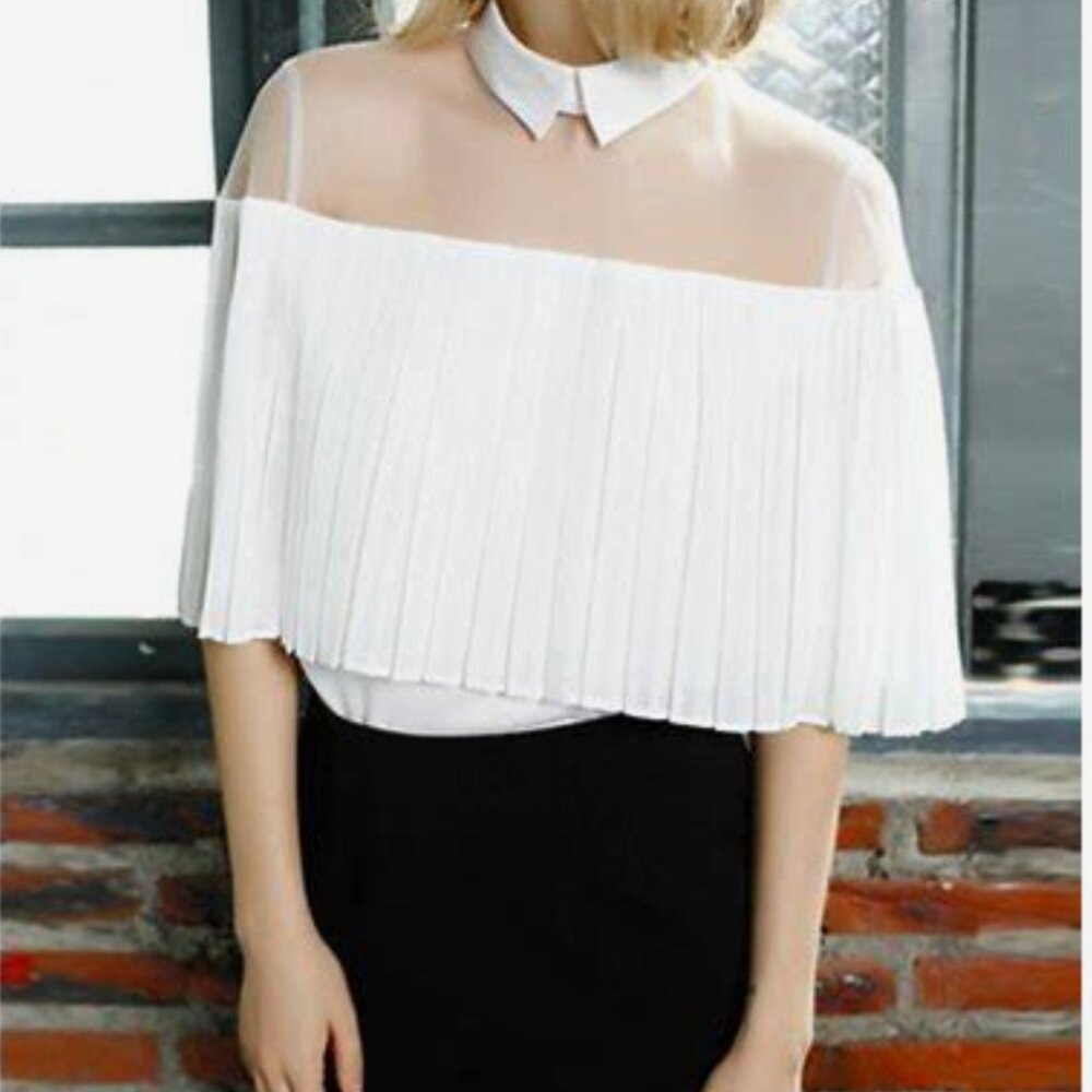 White Masked Queen Fringe Blouse